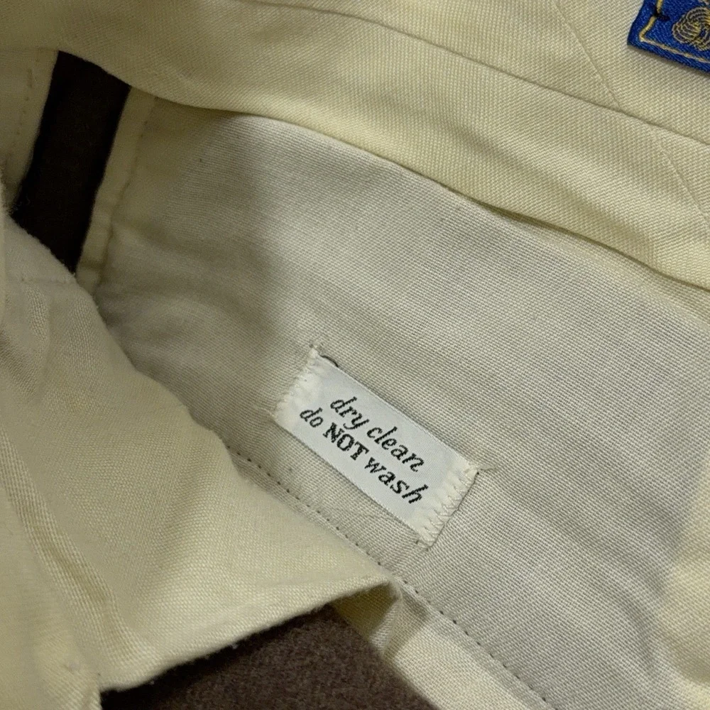 Vintage Pendleton Dress Pants Mens 38x25 Brown Wool Pleated Straight Leg USA 70s